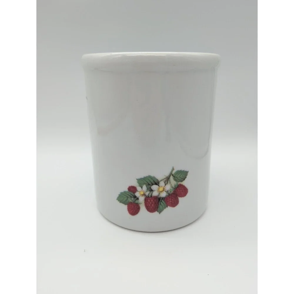 BIA Utensil Crock Kitchen Fruits Blueberry Raspberry Lemon Plum
